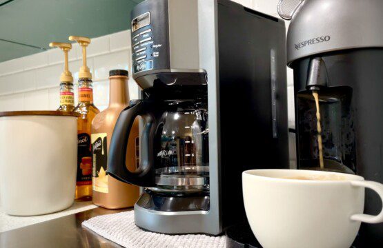 Kitchen - includes cooking utensils, pots, pans, etc. Oh did I mention there is a Nespresso maker with pods provided? And a coffee bar?!
