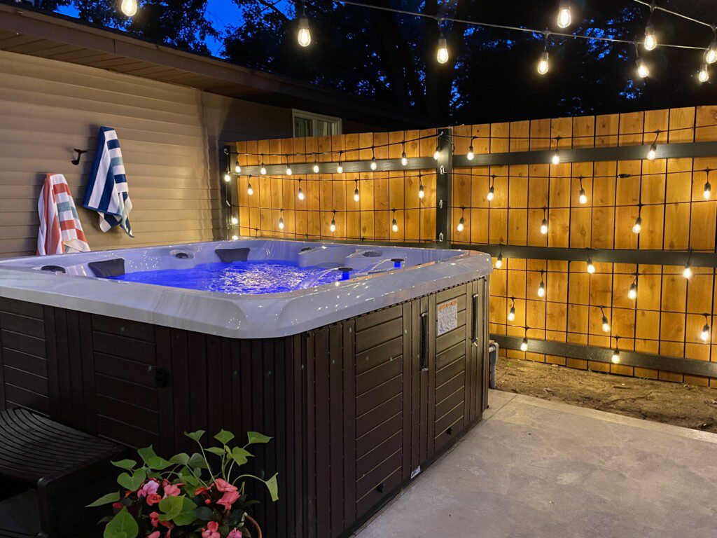 The Unmatched Escape Patio - hot tub, grill, lights, privacy fence, did I mention hot tub!!??