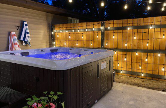 The Unmatched Escape Patio - hot tub, grill, lights, privacy fence, did I mention hot tub!!??
