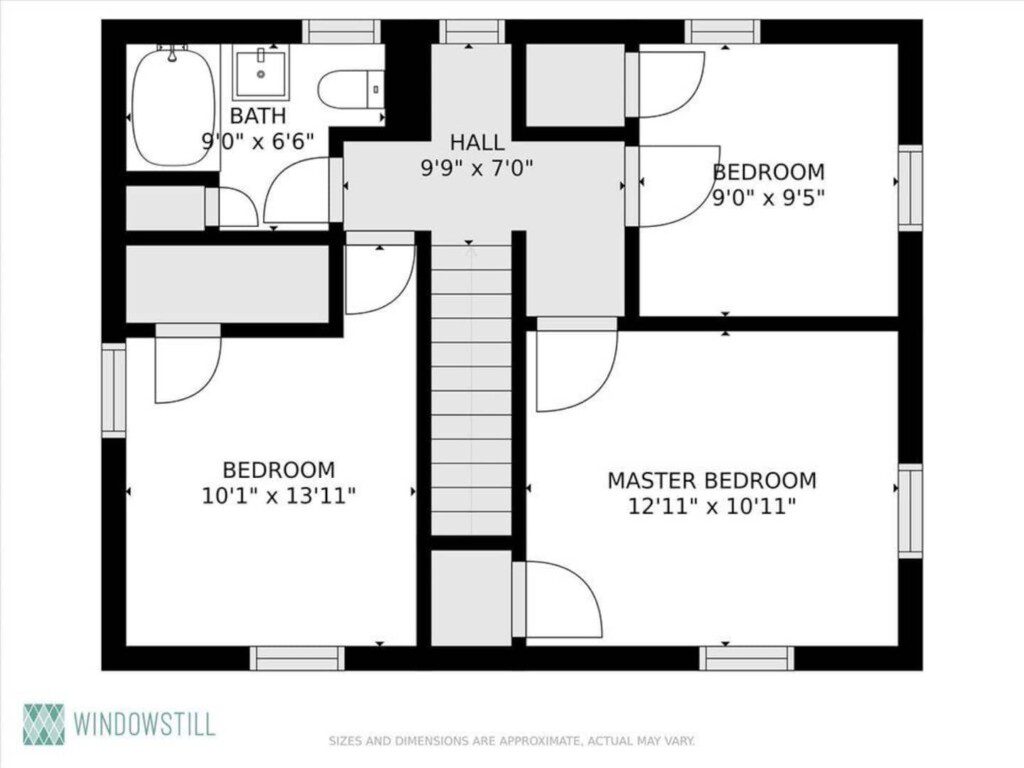 Upstairs Floorplan Layout