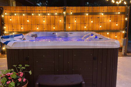 The Unmatched Escape Patio - hot tub, grill, lights, privacy fence, did I mention hot tub!!??