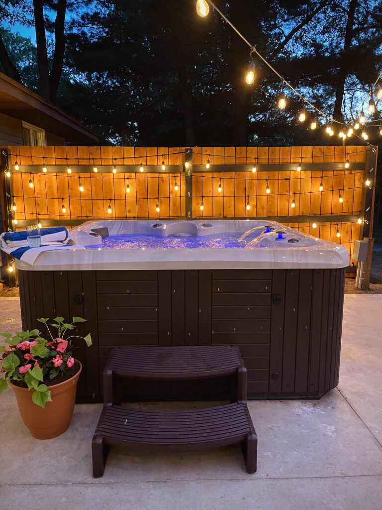 The Unmatched Escape Patio - hot tub, grill, lights, privacy fence, did I mention hot tub!!??