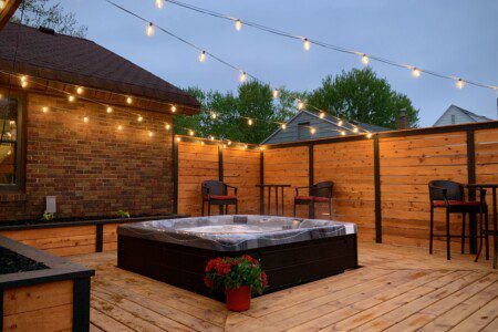 Decked Out Back Deck - hot tub, grill, lights, privacy fence, did I mention hot tub!!??