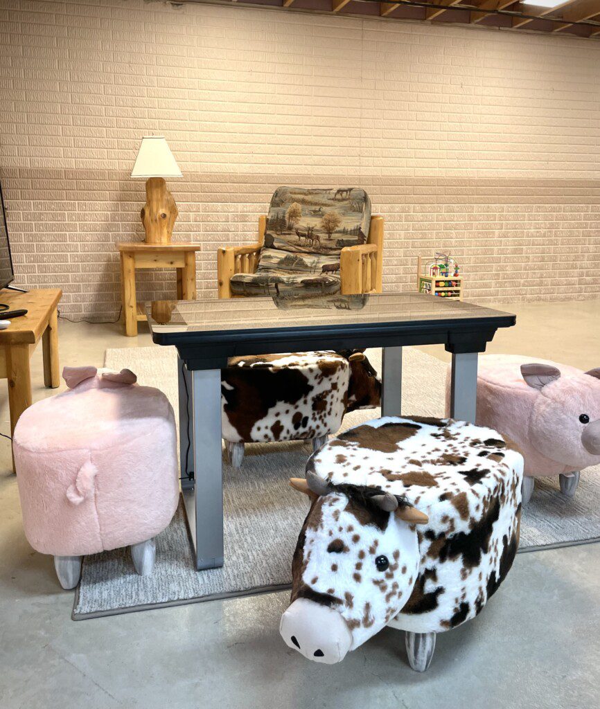 Trillium Lane Cabin - Infinity Game Table - Think...giant multiplayer iPad-like Board Game Table. Super fun for adults and kids!