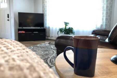 Savor a cup of coffee while unwinding from your day while watching your favorite shows on this 50" TCL Roku Smart TV with complementary YouTubeTV access (similar to Dish or DirectTV).
