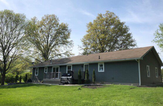 View of the back of the house. What a peaceful backyard!
