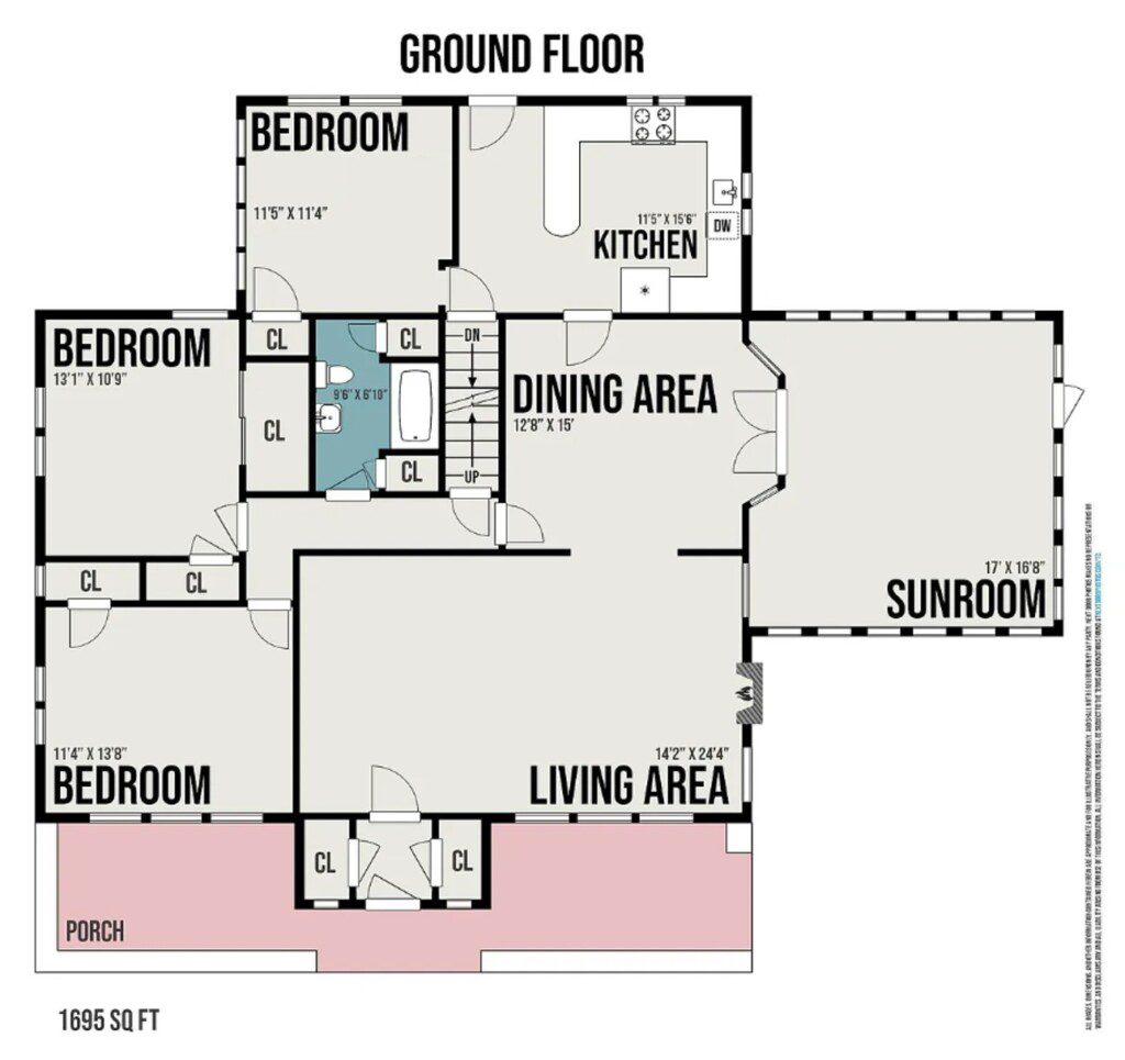 Floorplan of main floor (ground floor)