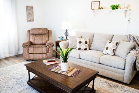 Enjoy this exceptional living room space on these comfortable sofas and recliner!!