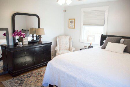 Bedroom #1 - comfortable queen mattress and sheets (owners sleep on the same combination to ensure their guests get top-notch sleep).