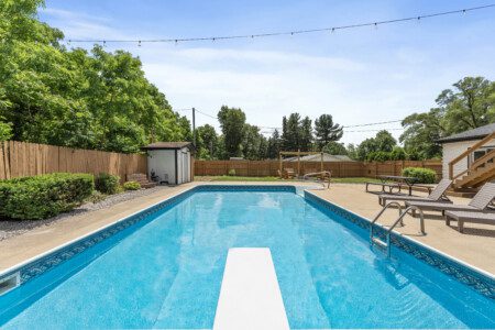 Why choose between fun & relaxation when you can have both? 🌊🔥 Notre Dame Pool Haus has a private pool, hot tub, fire pit & games.