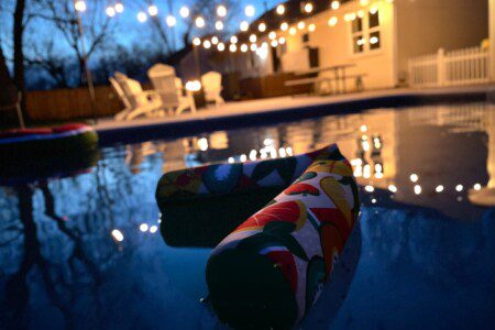 "Step into your perfect getaway! Take a refreshing dip in the pool, relax in the hot tub, or enjoy the warmth of the fire pit. With plenty of backyard games and a gas grill for easy dining, your relaxation and fun are all set in this private retreat.