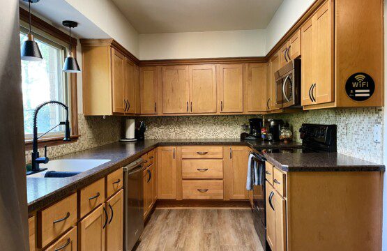 Kitchen - includes cooking utensils, pots, pans, etc. Oh did I mention there is a Nespresso maker with pods provided? And a coffee bar?!