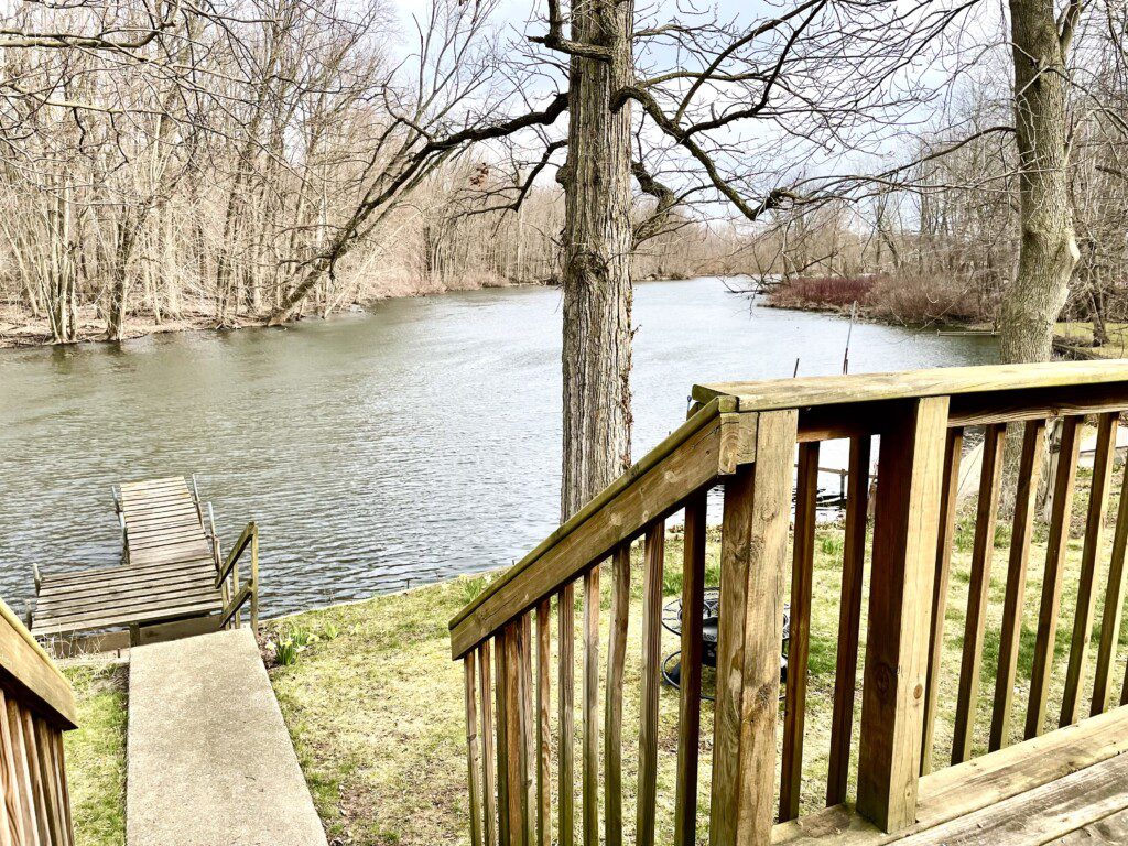 View out back door while on back deck.