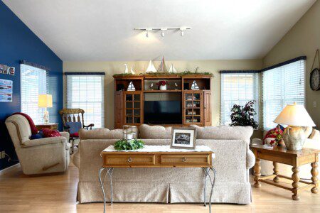 Kick back in the cozy recliner or lounge on the couches for a perfect evening of relaxation and entertainment.