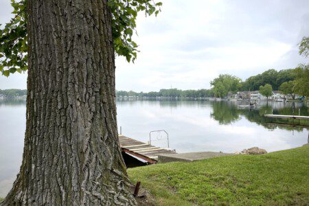 Stone Lake Cottage Retreat: The pier is perfect for fishing or jumping in, and the floating dock adds even more lake-day fun.