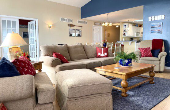 Kick back in the cozy recliner or lounge on the couches for a perfect evening of relaxation and entertainment.