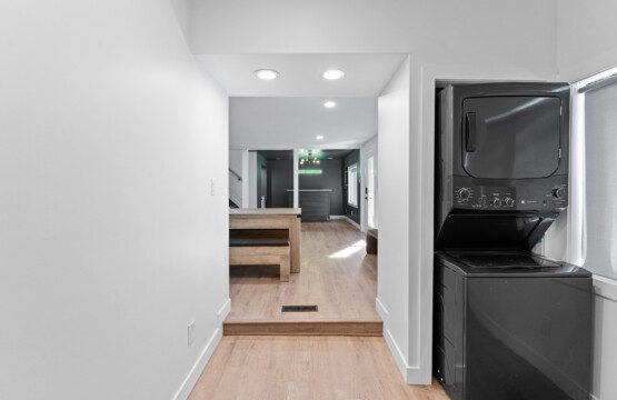 In-home convenience with a washer and dryer, perfect for keeping clothes fresh during your stay.