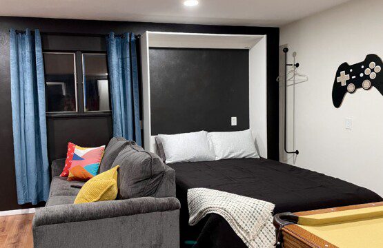 The Ultimate Game Room - two pull out queen Murphy Beds; and two queen sofa beds