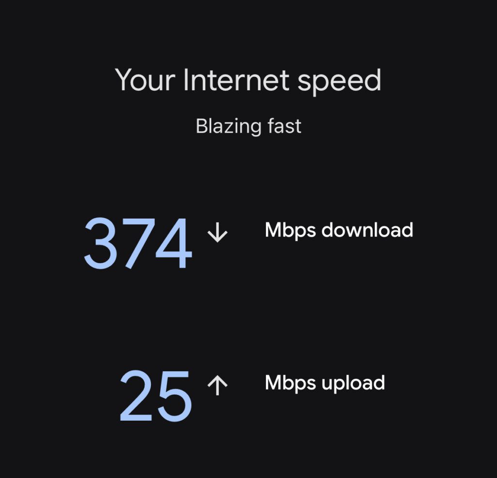 Super fast internet - great for gaming, remote work, or streaming