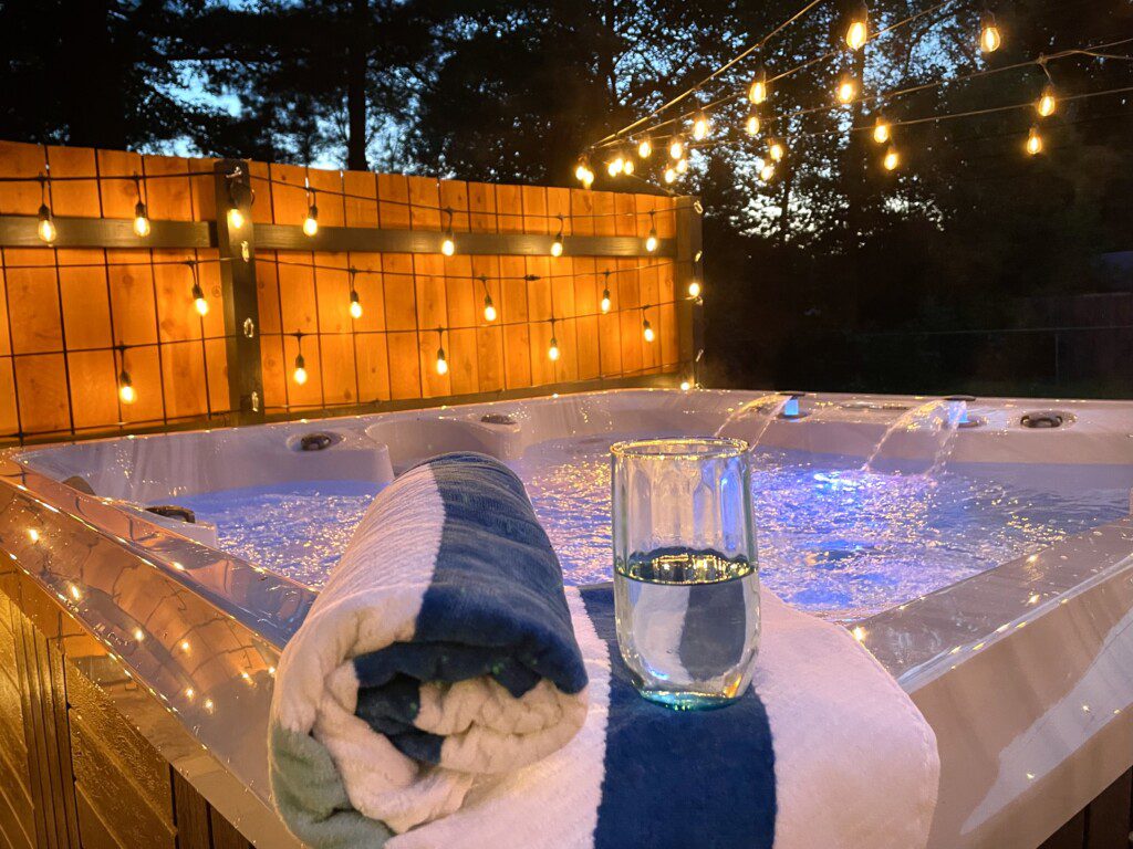 The Unmatched Escape Patio - hot tub, grill, lights, privacy fence, did I mention hot tub!!??