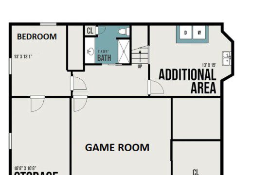 Floorplan of newly renovated basement