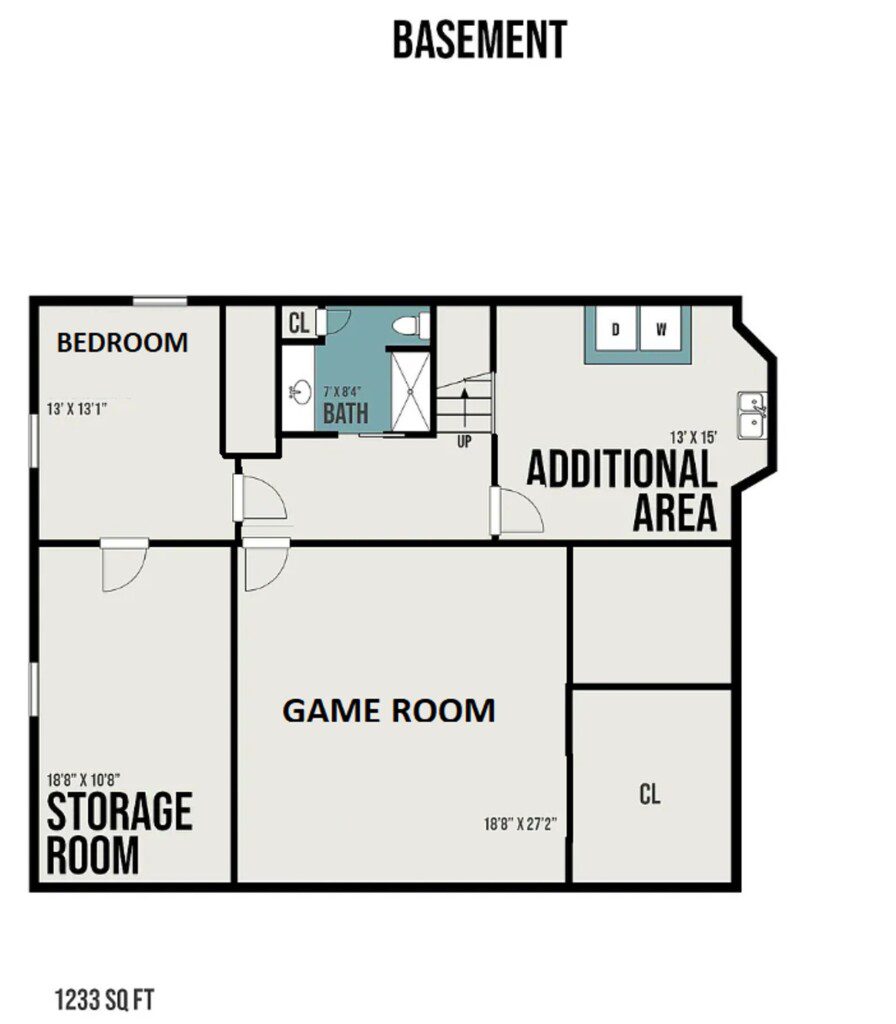 Floorplan of newly renovated basement