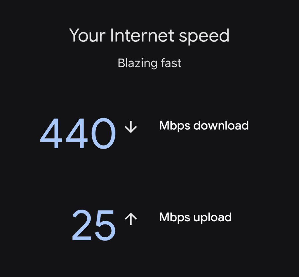 Super fast internet - great for gaming, remote work, or streaming