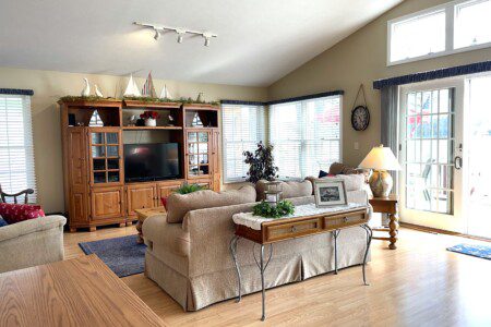 Kick back in the cozy recliner or lounge on the couches for a perfect evening of relaxation and entertainment.