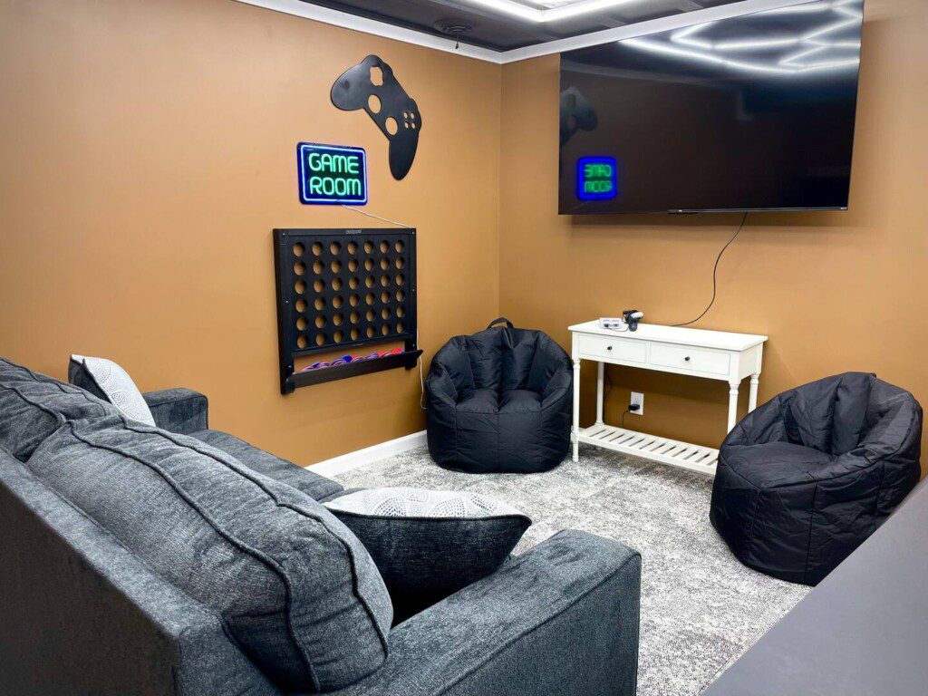 Fun for the whole family! Play pool, ping pong, or air hockey, and dive into hours of entertainment with the Infinity Game Table and arcade classics. Kick back in the comfy bean bags, challenge your friends to Giant Connect 4, or get nostalgic with S