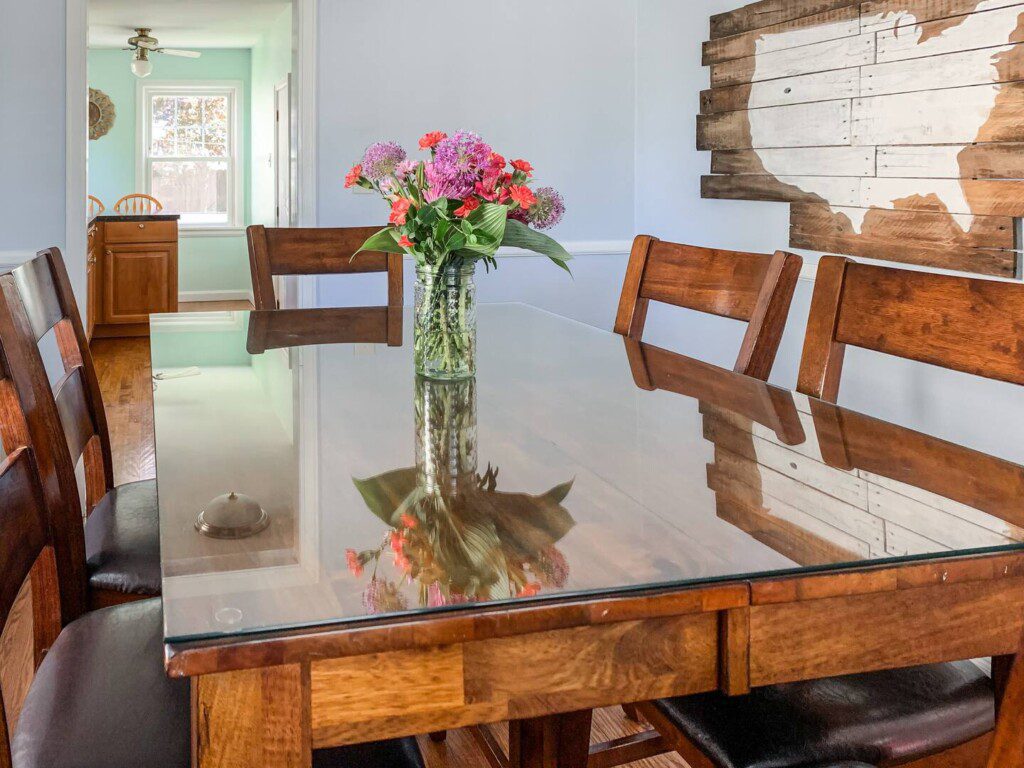 Dining room - Handcrafted Art Decor created by my talented wife!