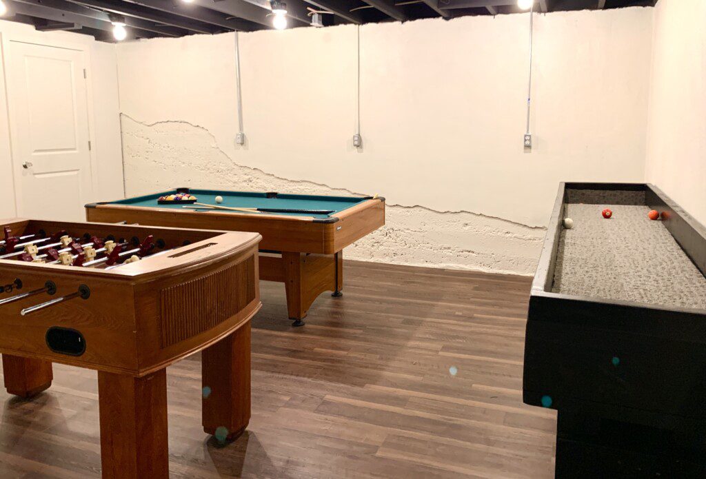 Whether you're with family or friends, our basement Game Room is the perfect place to let loose and get competitive!!  You'll find a high-quality pool table, foosball table, and carpet ball table (for how to play, see digital guidebook).