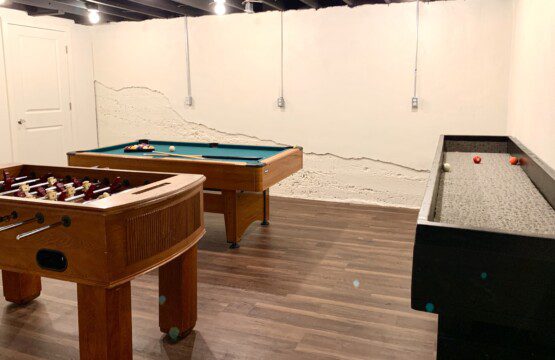 Whether you're with family or friends, our basement Game Room is the perfect place to let loose and get competitive!!  You'll find a high-quality pool table, foosball table, and carpet ball table (for how to play, see digital guidebook).